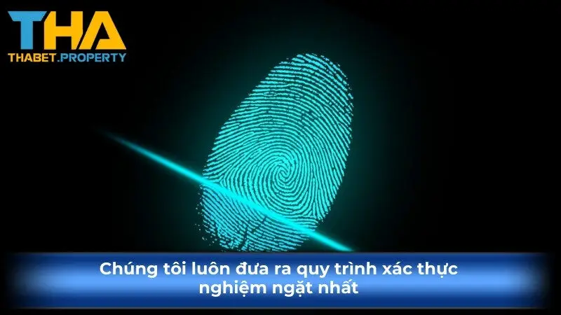 Chúng tôi luôn đưa ra quy trình xác thực nghiêm ngặt nhất